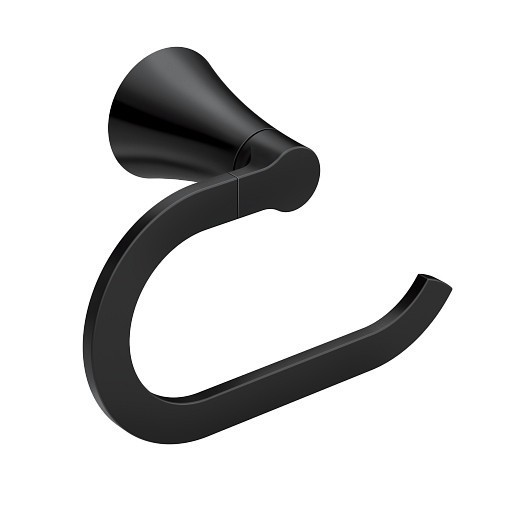 Moen Y0786BL Bathroom Towel Ring in Matte Black Finish