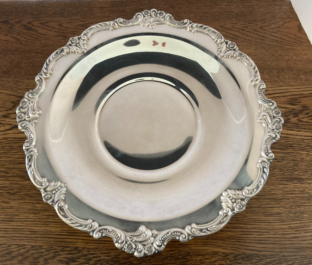 VINTAGE Reed & Barton TARA HALL 1117 Silverplate 11” Pedestal Cake Stand EUC