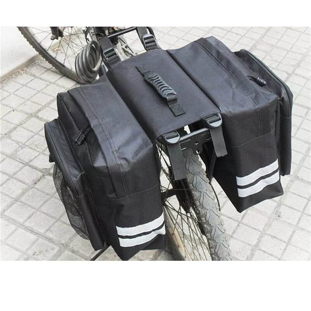 Bicycle Carrier Rear Rack Bike Trunk Bag Luggage Pannier Back Seat Double Side