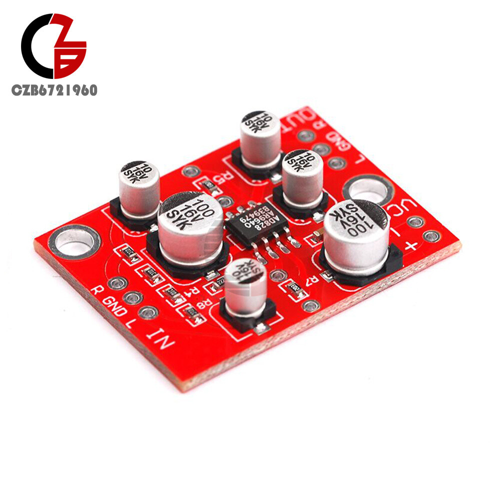 DC 5-15V AD828 Stereo Preamp Power Amplifier Board Preamplifier Module