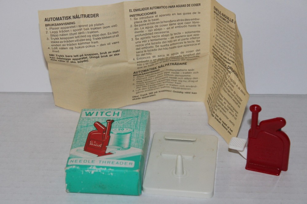 Vintage Witch Automatic Needle Threader with lnstructions Made in Germany - NOS