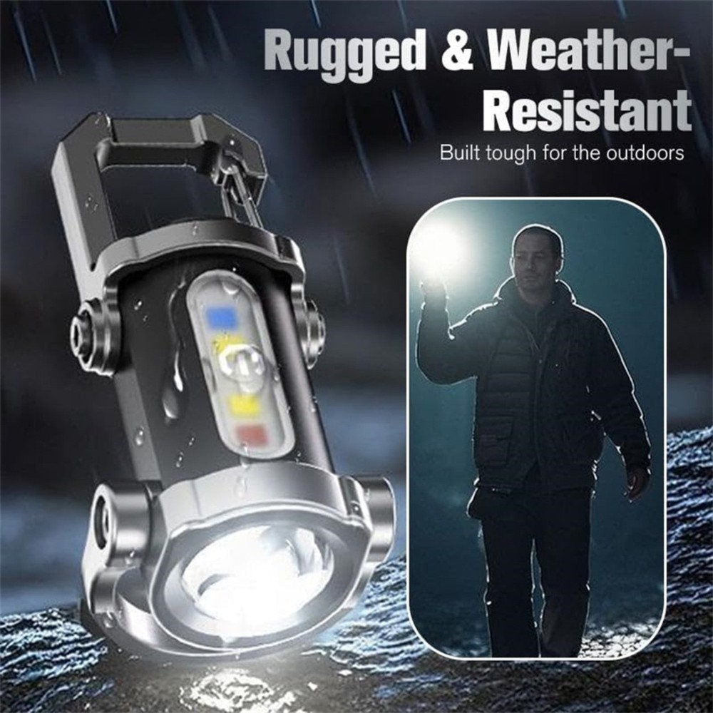 NEW Super Bright LED Mini Flashlight USB Rechargeable Pocket Keychain Torch