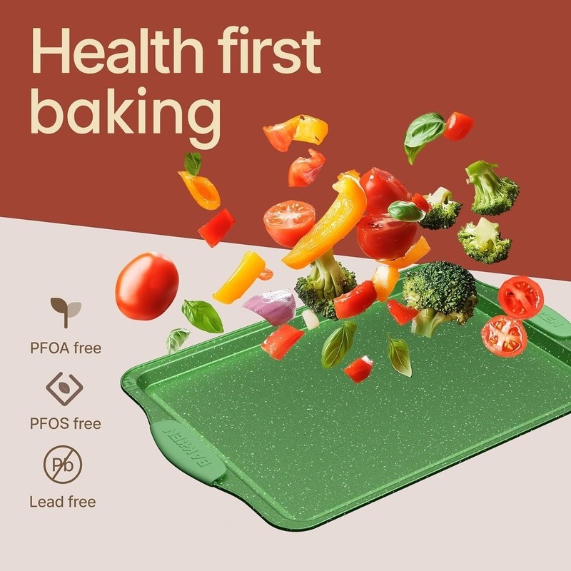 Nonstick Carbon Steel Bakeware Set Stackable Baking Pans Kitchen Tools