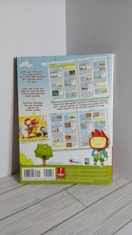 2009 Nintendo DS ScribbleNauts Strategy Game Guide with Poster Prima Games