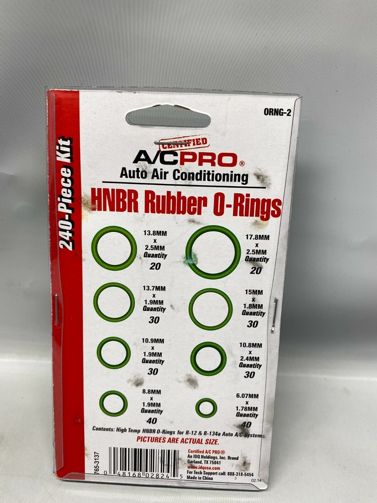 Interdynamics (ORNG-2) 240-Piece Assortment 8-Type O-Ring Kit - NEW