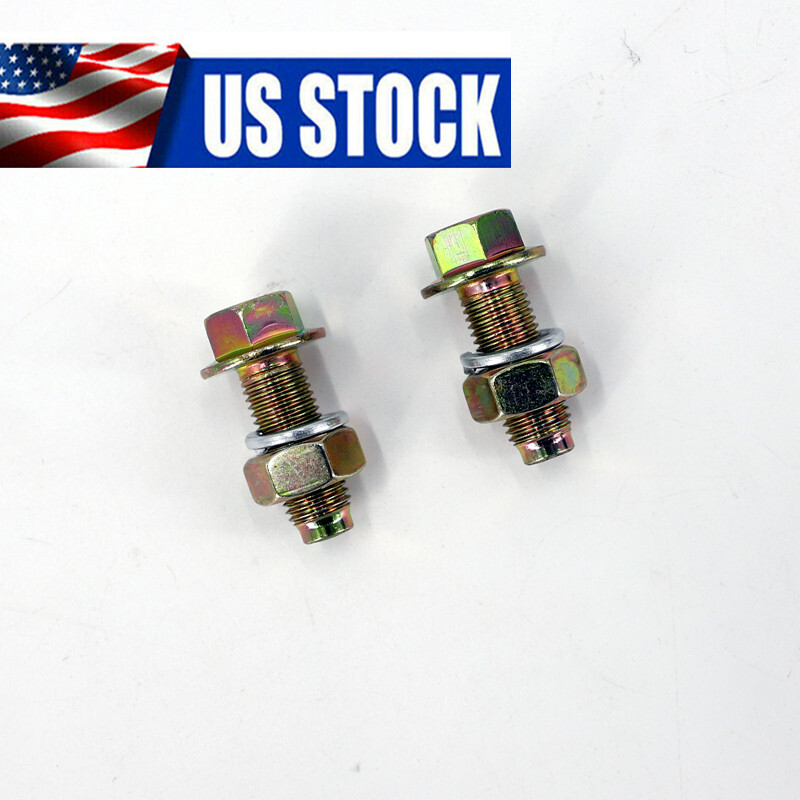 2pc Seat Belt Hardware Bolt Sleeved Shoulder Lap Mounting 2 3 4 5 Point Harness
