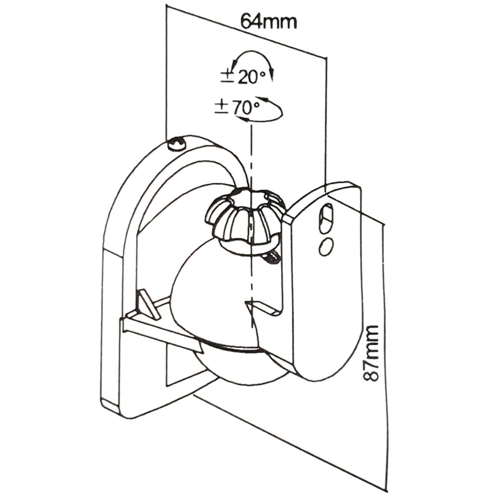 2 Pack Lot (Pair) Universal Satellite Speaker White Wall Mount Brackets for Bose