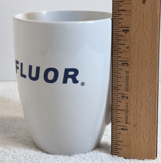Fluour Construction Engineering White Ceramic Cup