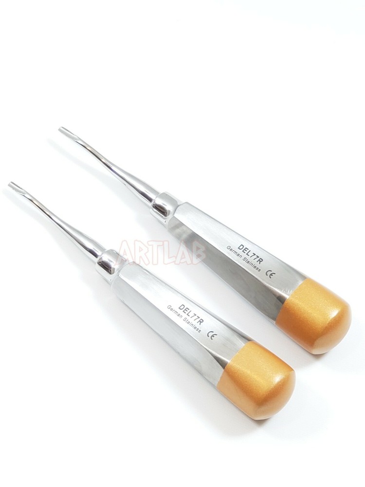 2 German Premium Root Dental Tooth Extracting Elevator # 77R-Dental Elevators