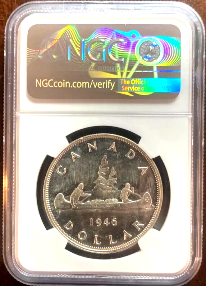 1946 Canada Silver Dollar - NGC MS62 - George VI