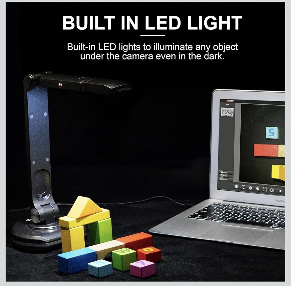 Joyusing V500s 8MP USB Document Camera Visualiser with Mic for Mac Windows