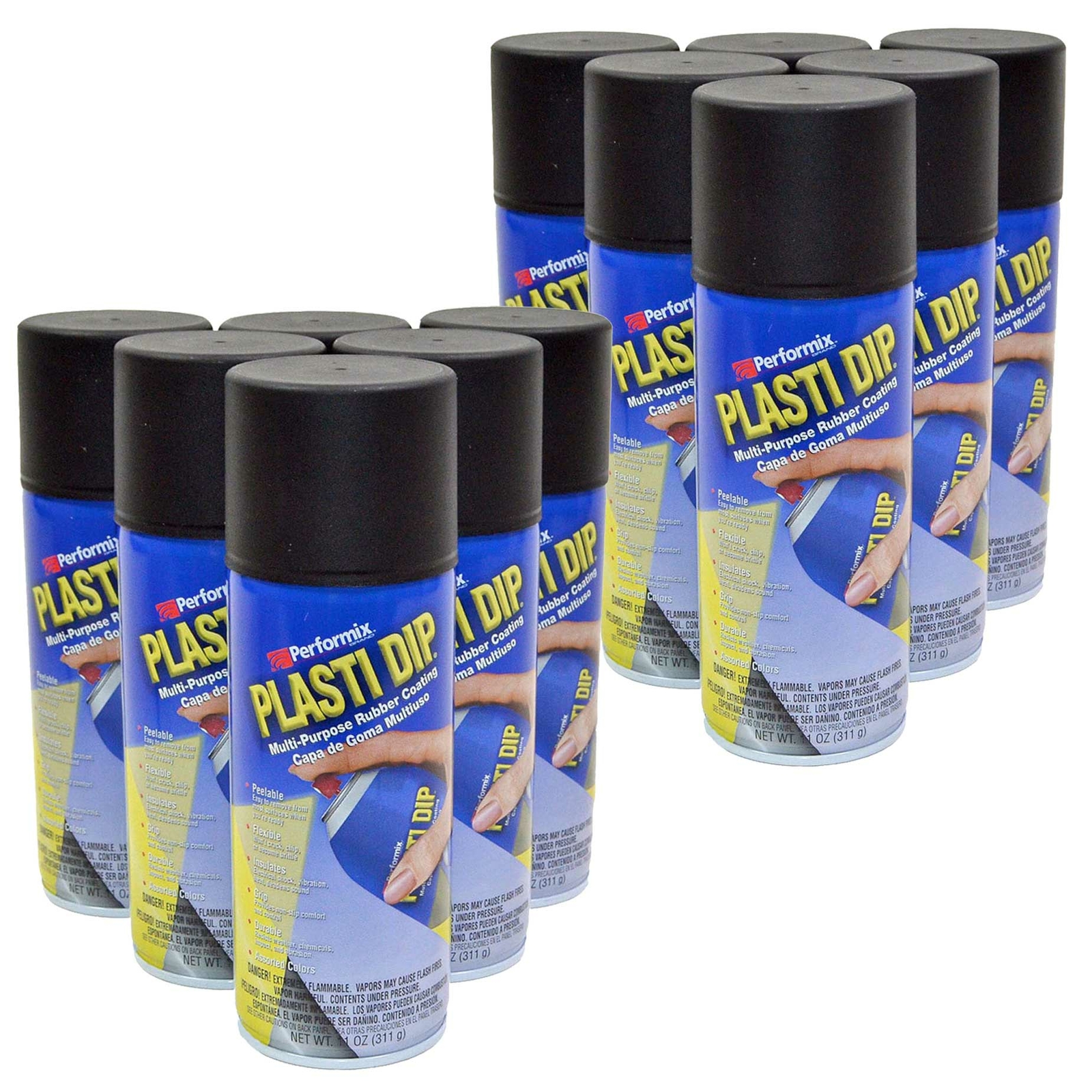Plasti Dip Black 11oz Aerosol Spray, Pack of 12 Cans
