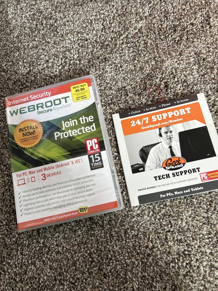 Webroot SecureAnywhere Internet Security - Full Version + Geek Squad Membership