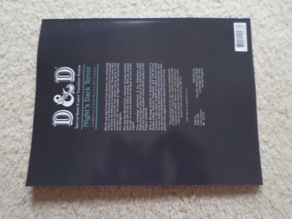Night's Dark Terror B10 adventure module Dungeons & Dragons