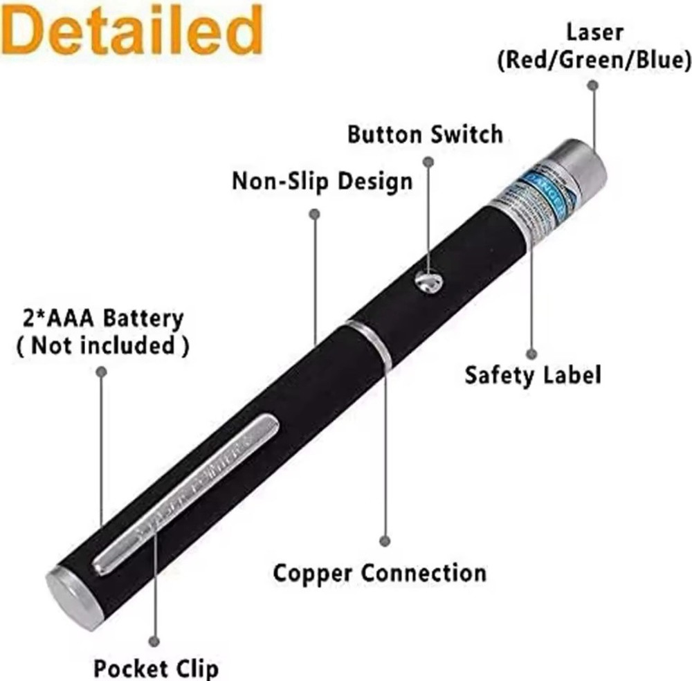 Green Purple Red Portable Cat Flashlight Laser Pointer