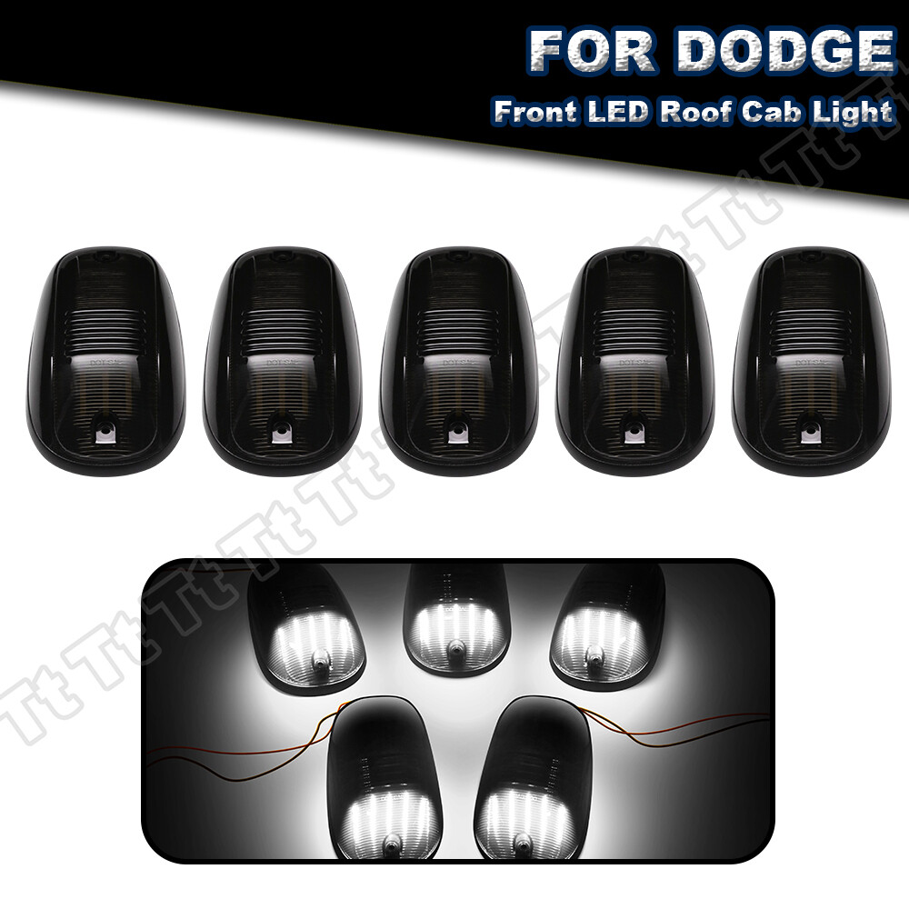5x For Dodge RAM 1500 2500 3500 Smoked Rooftop Cab Running Marker Light LED