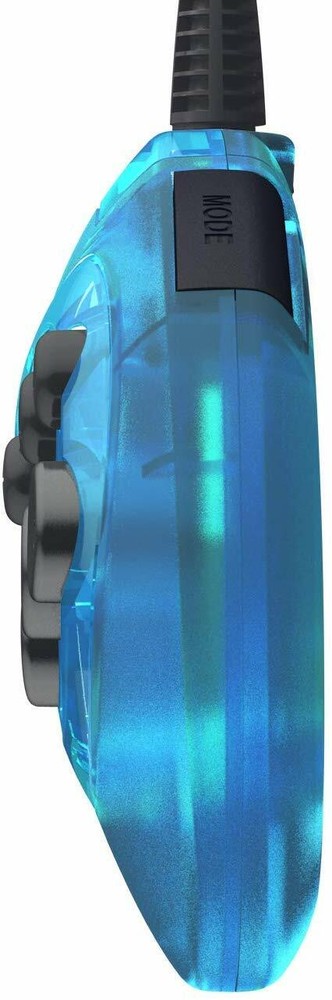 Retro-Bit Official Sega Genesis Controller 6-Button Arcade Pad - Clear Blue