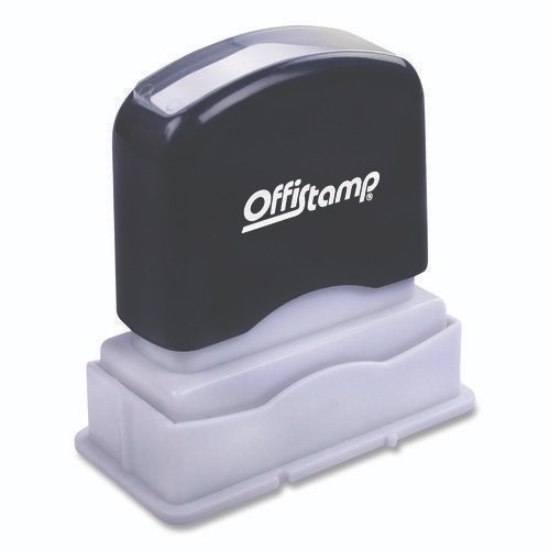 Offistamp Pre-Inked Message Stamp with Blank Date Box, ENTERED, Red Ink