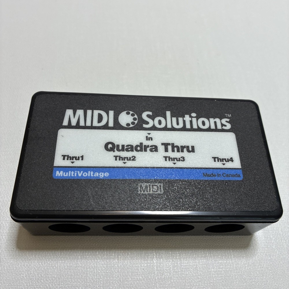 MIDI Solutions QUADRA THRU 4-output Active MIDI Thru Box