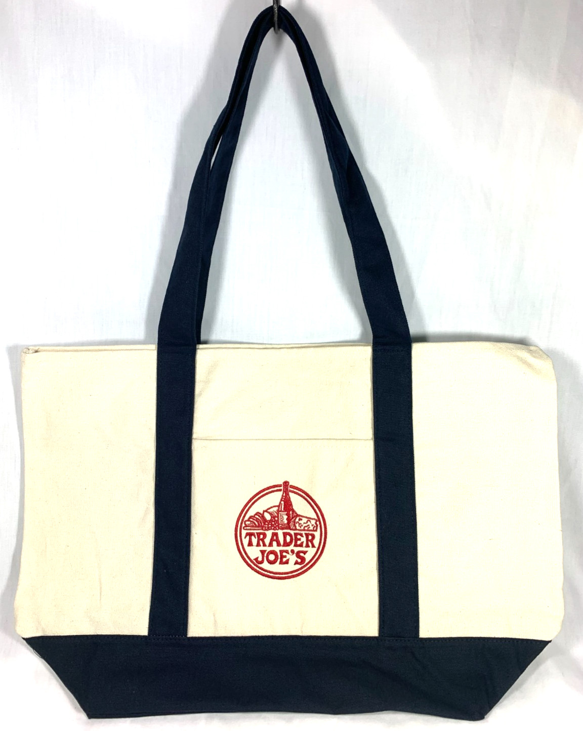 Trader Joe’s Canvas Tote Shopping Bag - LARGE CLASSIC NAVY - NEW with TAGS