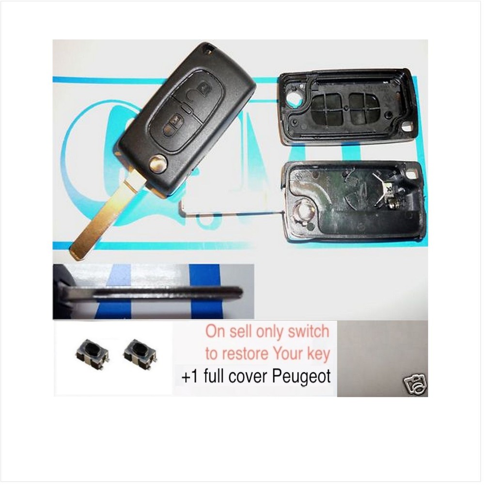 Shell cover key shell remote control Peugeot 307 206 308 207 +2 switch buttons