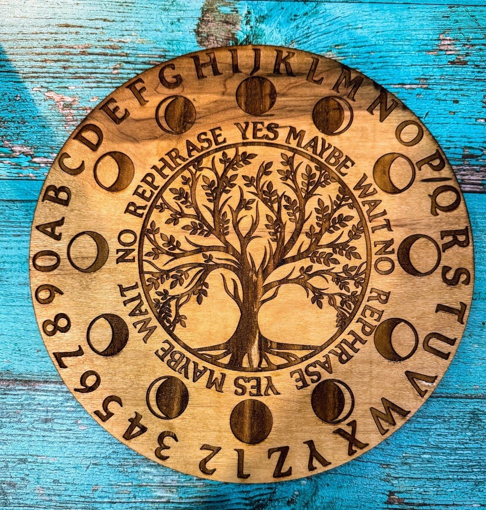 10 Inch Tree Of Life Maple Dowsing Pendulum Board