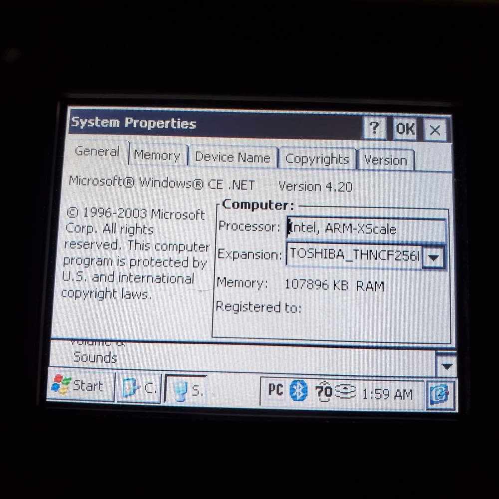 Juniper Systems ALLEGRO CX Field Data Collector Handheld Computer Unit w/Battery
