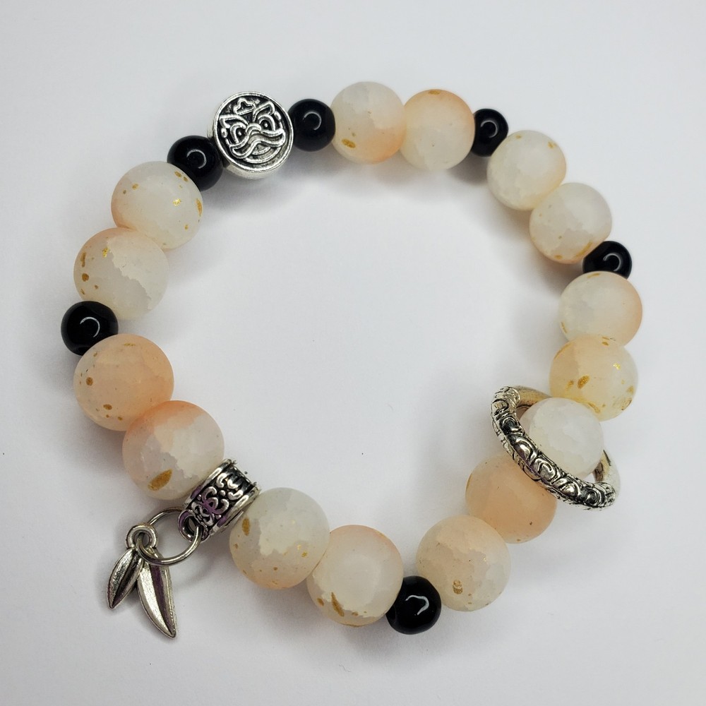 Hand crafted artisan unique gemstone bracelet