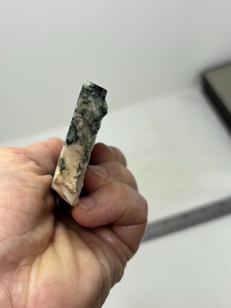 Semi-translucent Moss Agate Slab Cabbing Lapidary Carving Combo Ship Avail