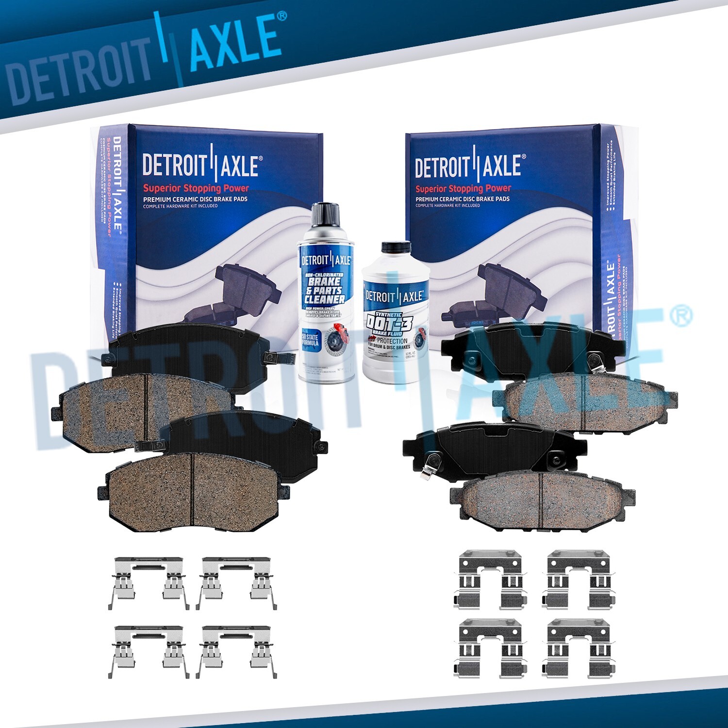 Front and Rear Ceramic Brake Pads for 2013 2014 2015 Subaru Forester BRZ Impreza