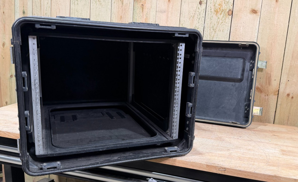 ECS Server 8U Rack Rackmount 19" X 24" Frame Waterproof Black Storage Case