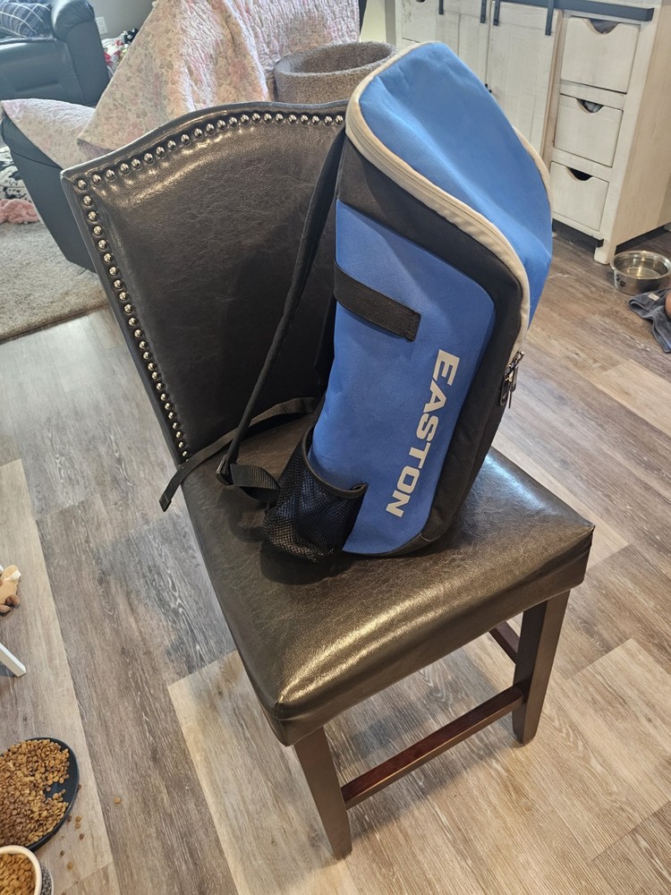 Easton Blue Black Baseball Backpack Bat Compartment Mesh Pocket 3 Pockets
