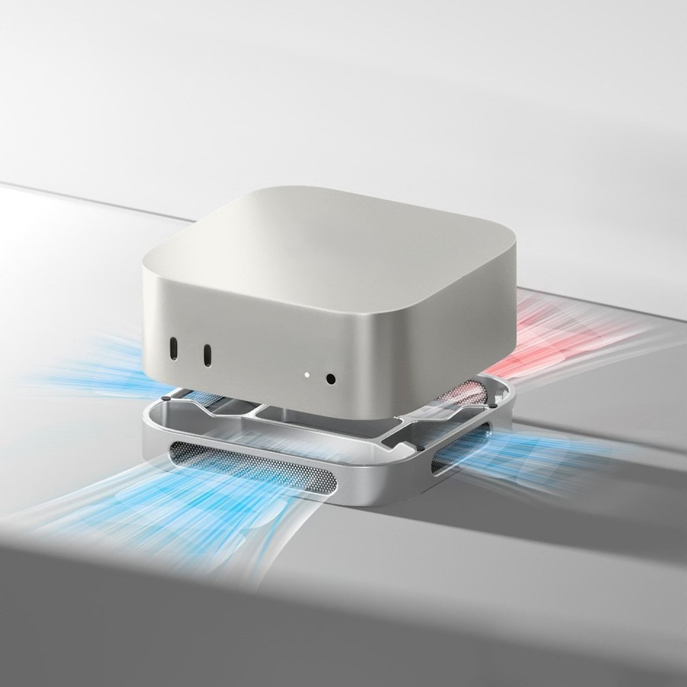 Dustproof Cooling Stand for Mac-Mini-M4: Enhanced Ventilation & for Protection!