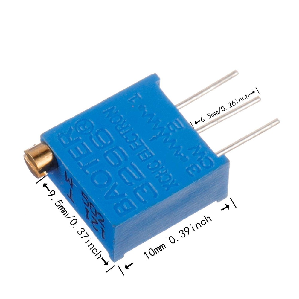 Variable Resistor 100 to 500K ohm 3296W Multiturn Trimmer Potentiometer 12 Value