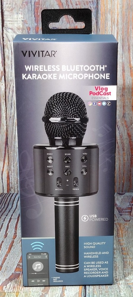 Vivitar Wireless Bluetooth Karaoke Microphone  - BRAND NEW