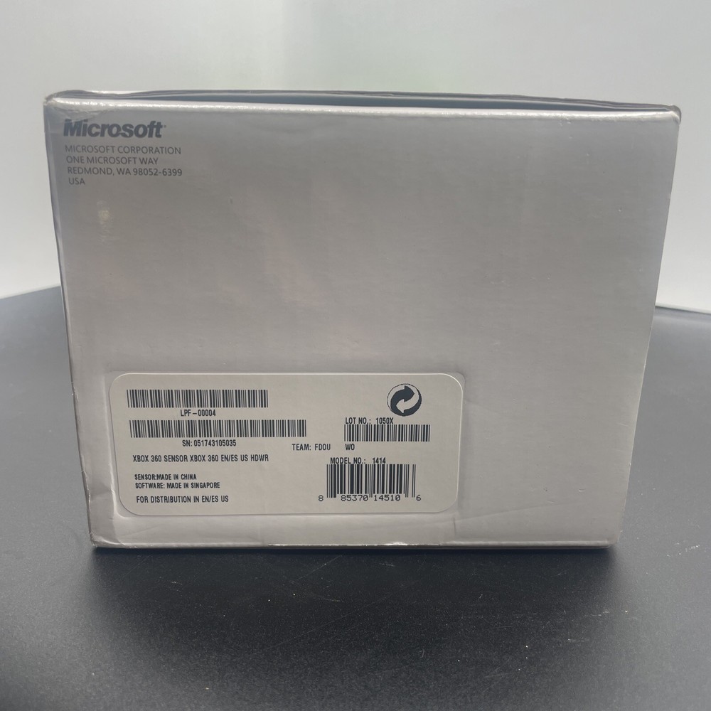 BRAND NEW SEALED XBox 360 Kinect Sensor Model 1414 + Kinect Adventures Microsoft