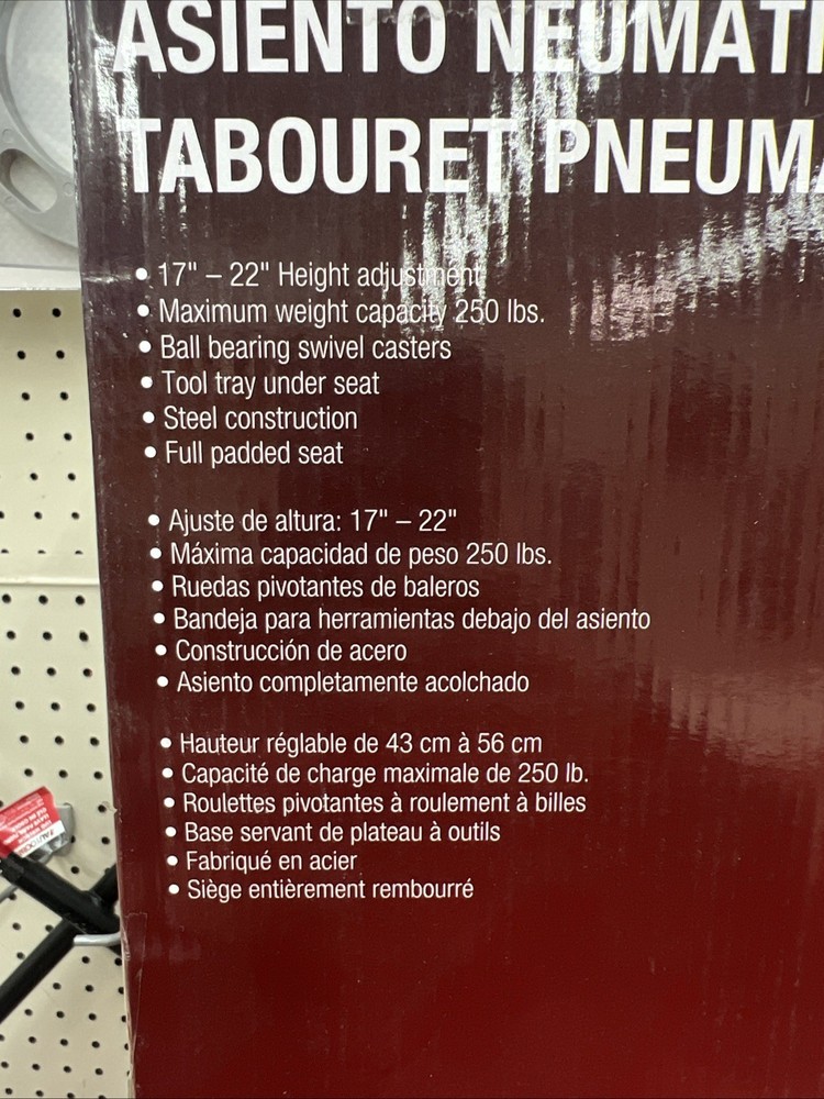 TEQ Correct Pneumatic Shop Seat