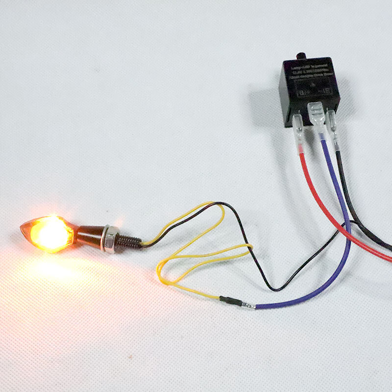 Motorcycle 3-Pin Adjustable LED Flasher Relay Fix Turn Signal Light Hyper Flash