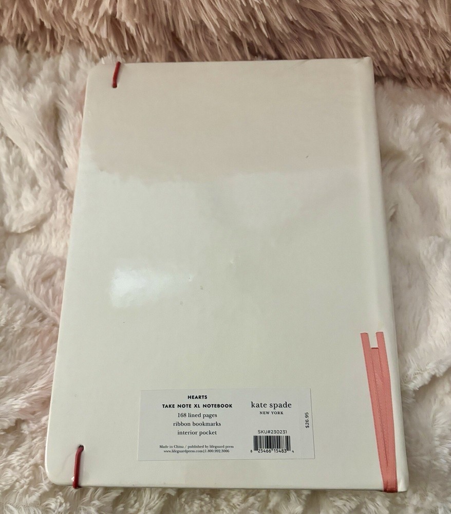 NEW Kate Spade Valentine's Day Take Note Large Notebook Journal