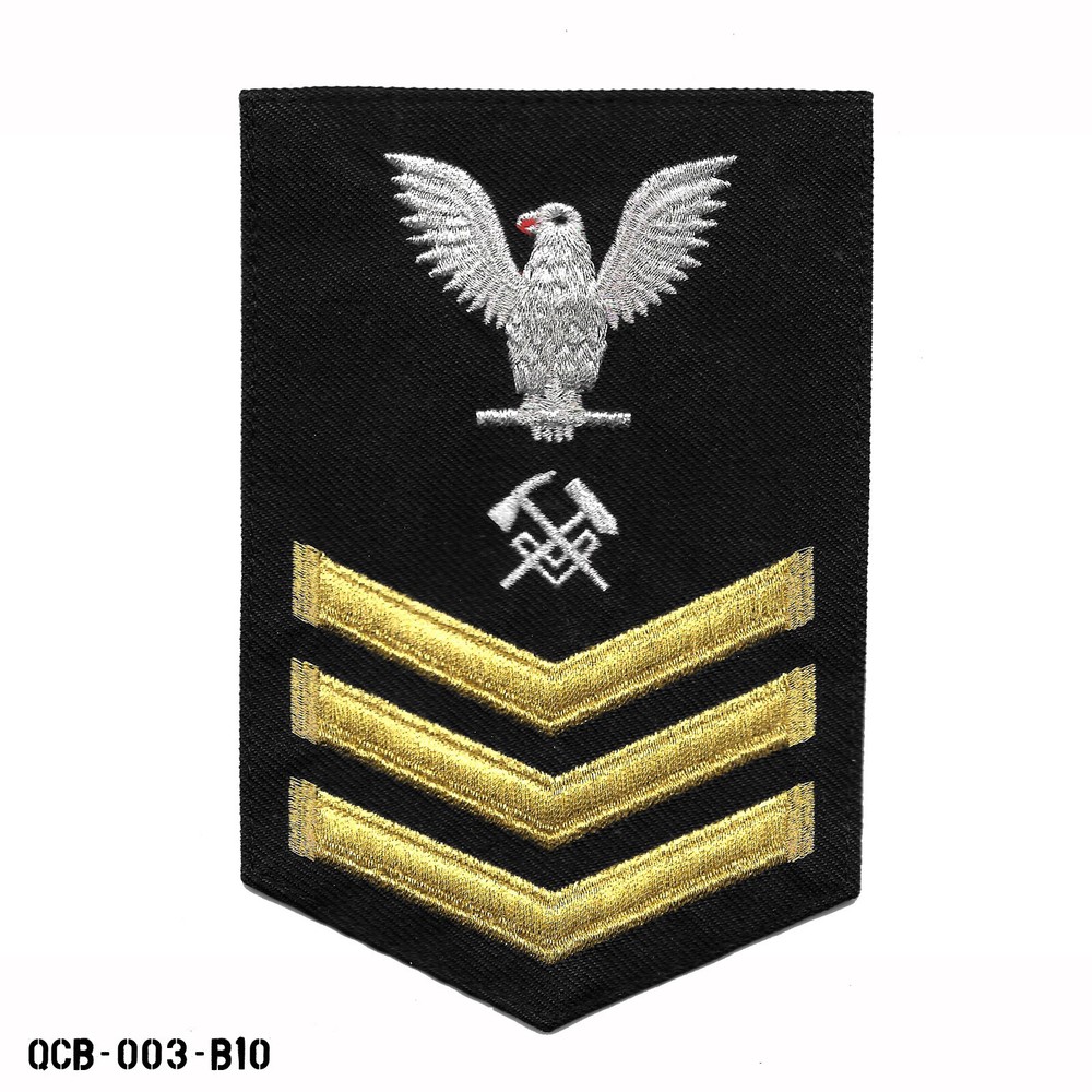 US Navy PO1 E6 Petty Officer First Class Hull Maintenance Tech Sleeve Patch USA