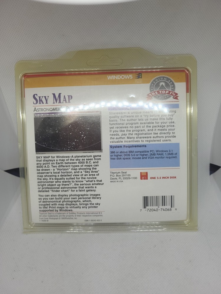 Sky Map Astronomer's Interactive Planetarium Floppy Disk