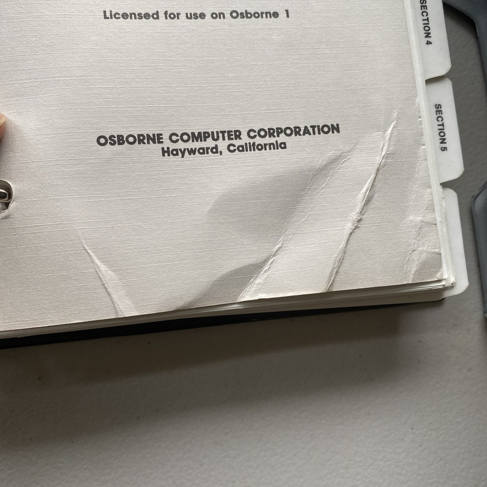 Vintage Osborne Computer Dbase II Assembly Language Software Manual ~ 12/10/82