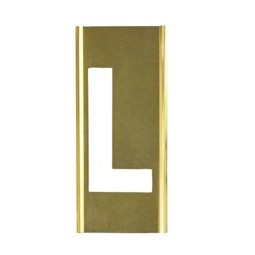 CH Hanson 10015L - Stencil Sort-5" Brass Gothic L