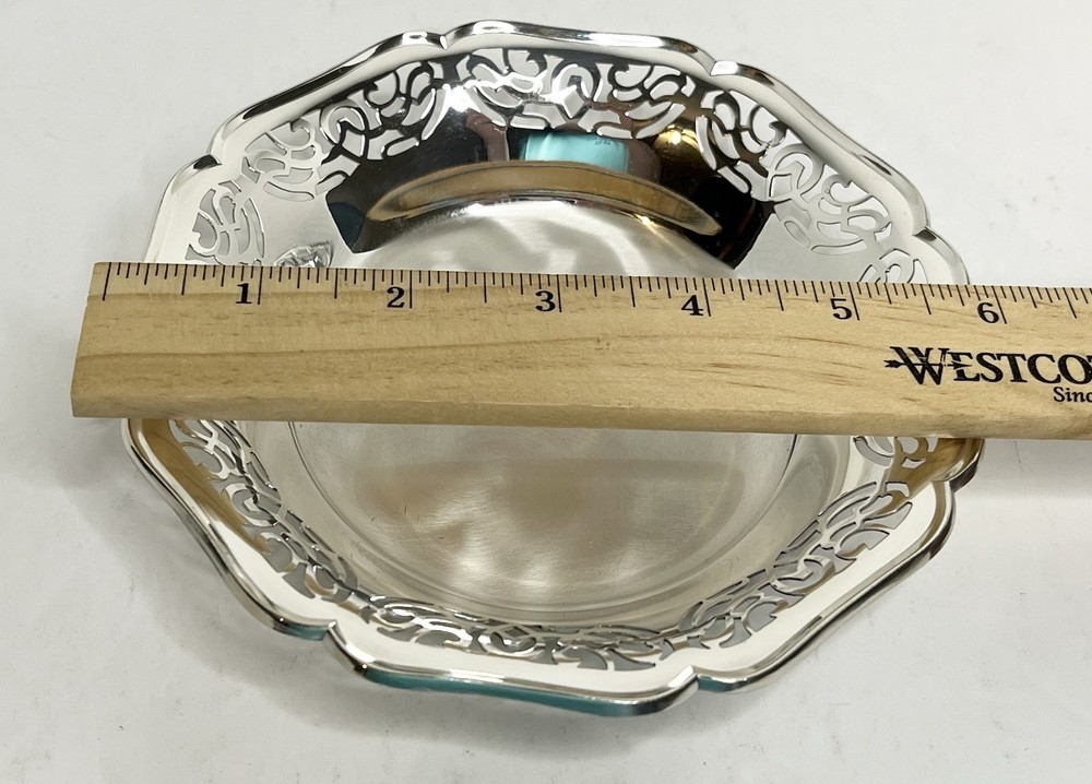 Vintage WMF IKORA 6” Silver Plated Candy Trinket Footed Plate Bowl Germany