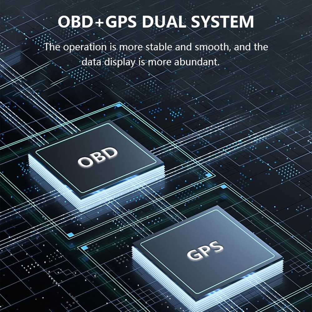 M11 Heads up Display Windshield Projector, OBD2/GPS Speedometer MPH with Speed,