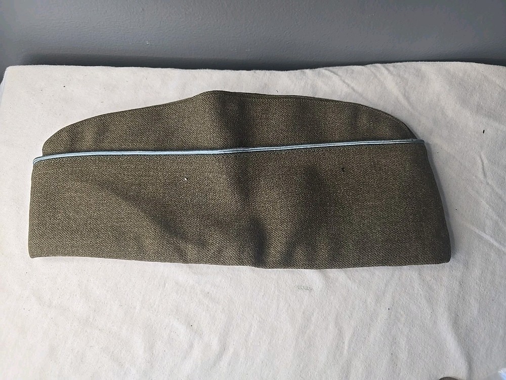 RARE ORIGINAL WWII US ARMY INFANTRY OVERSEAS GARRISON HAT CAP 7 3/8