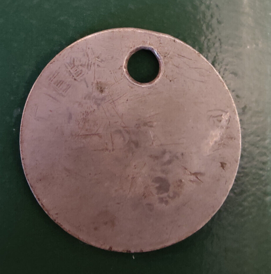 GRIMETHORPE Colliery Pit Check Tally - marked GRIMETHORPE COLLIERY 657