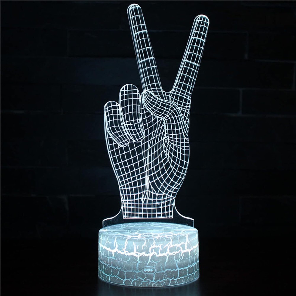 Desk Lights Decor Lamp 3D Illusion Remote Control 16 Color Changing Night Light