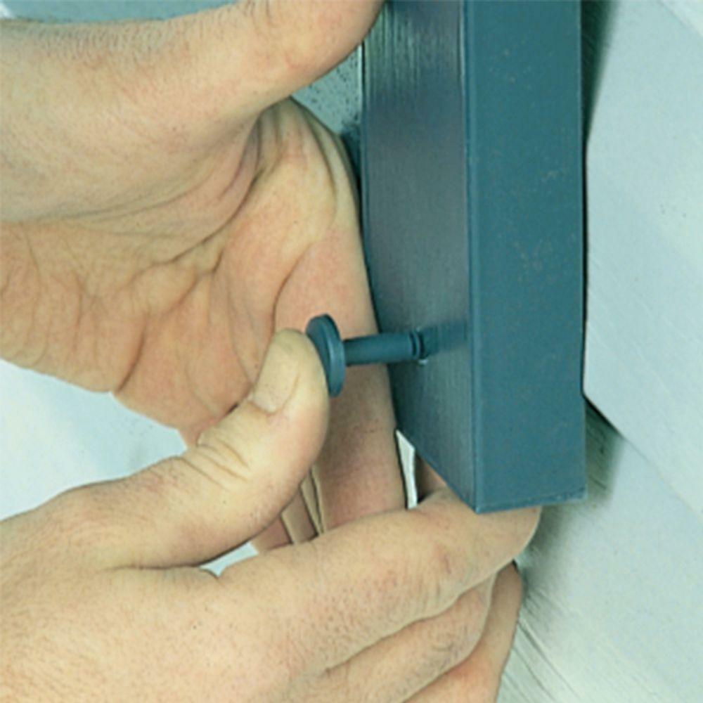 Classic Blue 100 Pack Window Shutters Panel Peg Loks 3" Shutter Fasteners Spikes