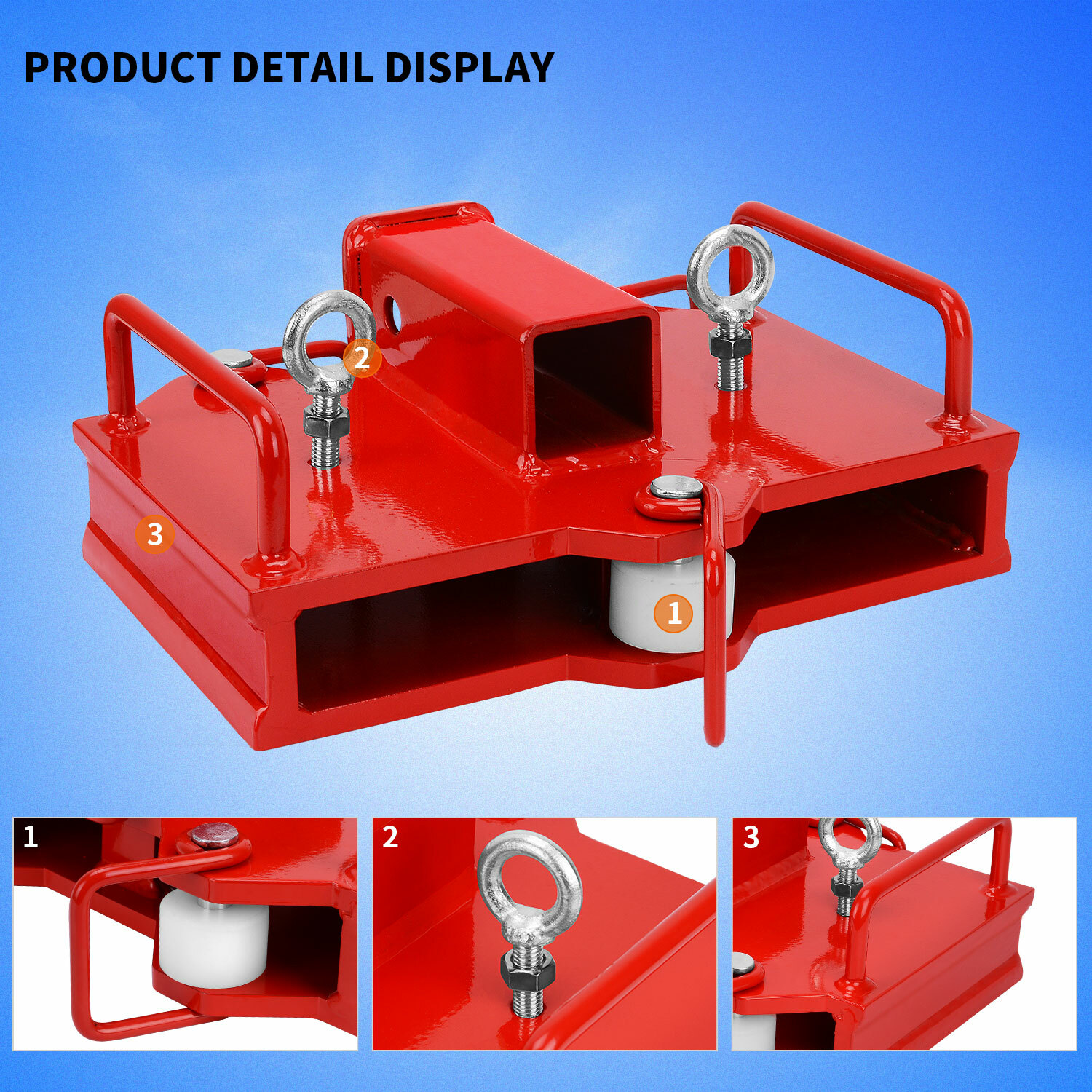 2" Trailer Hitch Receiver Dual Pallet Fork Forklift Towing Adapter Attachment